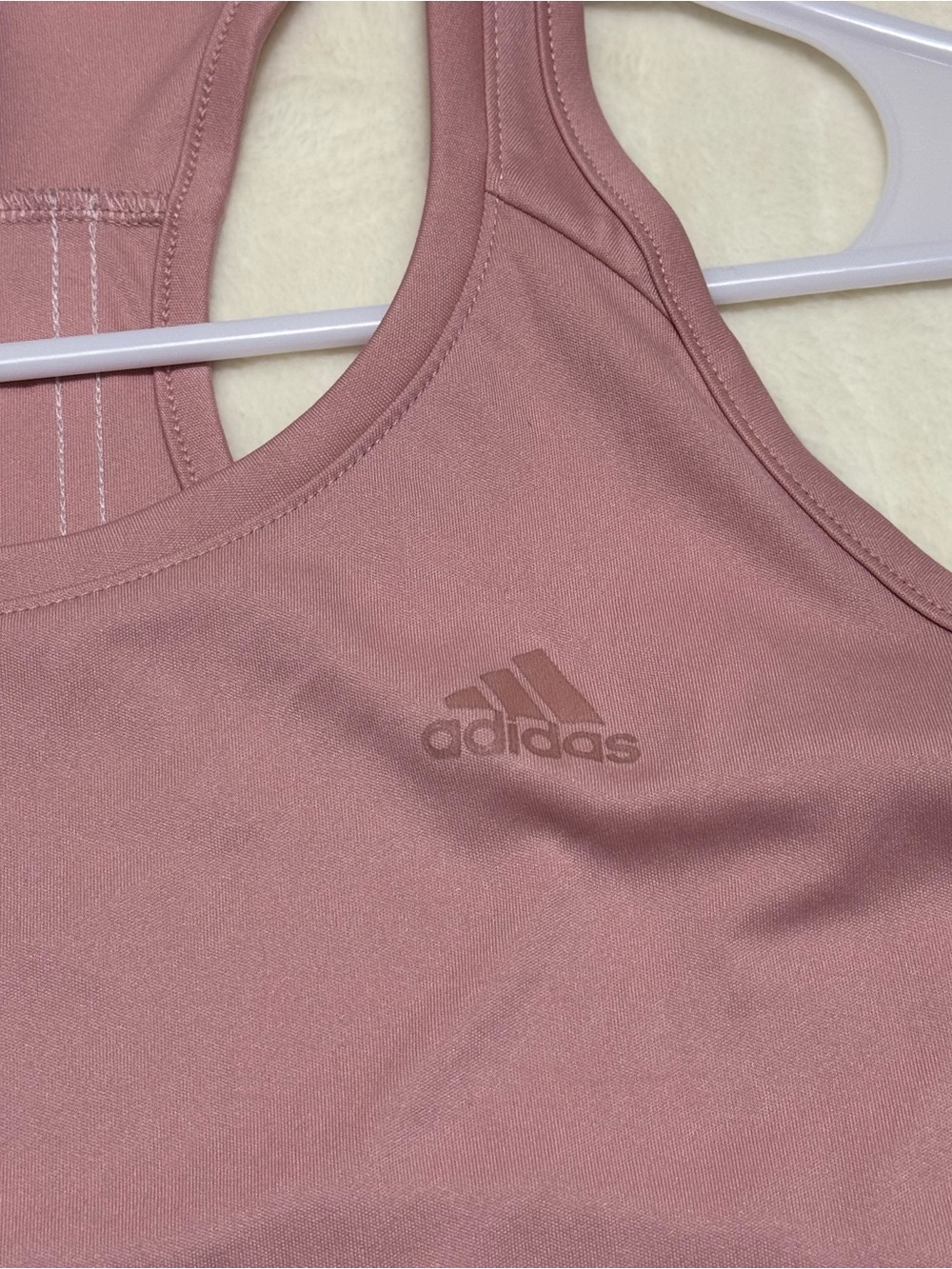 adidas Women's Dusty Pink Racerback Tank Top - Picture 4 of 9